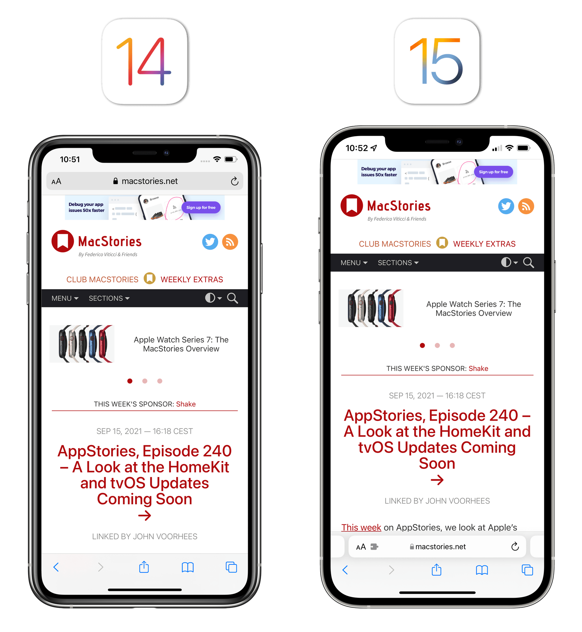 By default, the new Safari for iOS 15 uses a bottom tab bar.