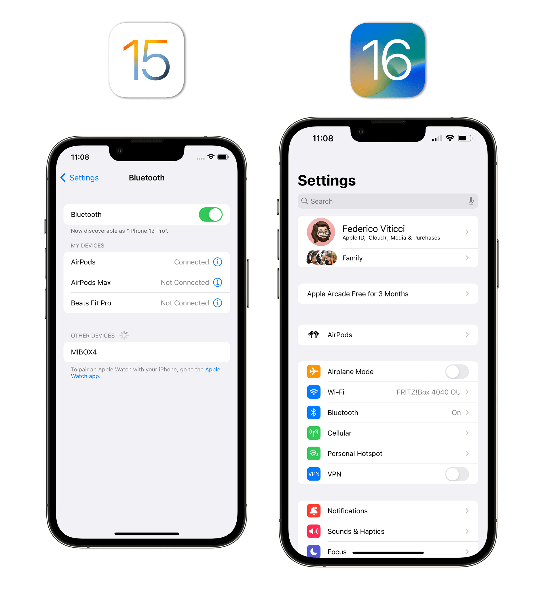 No more need to go find connected AirPods in Bluetooth settings.