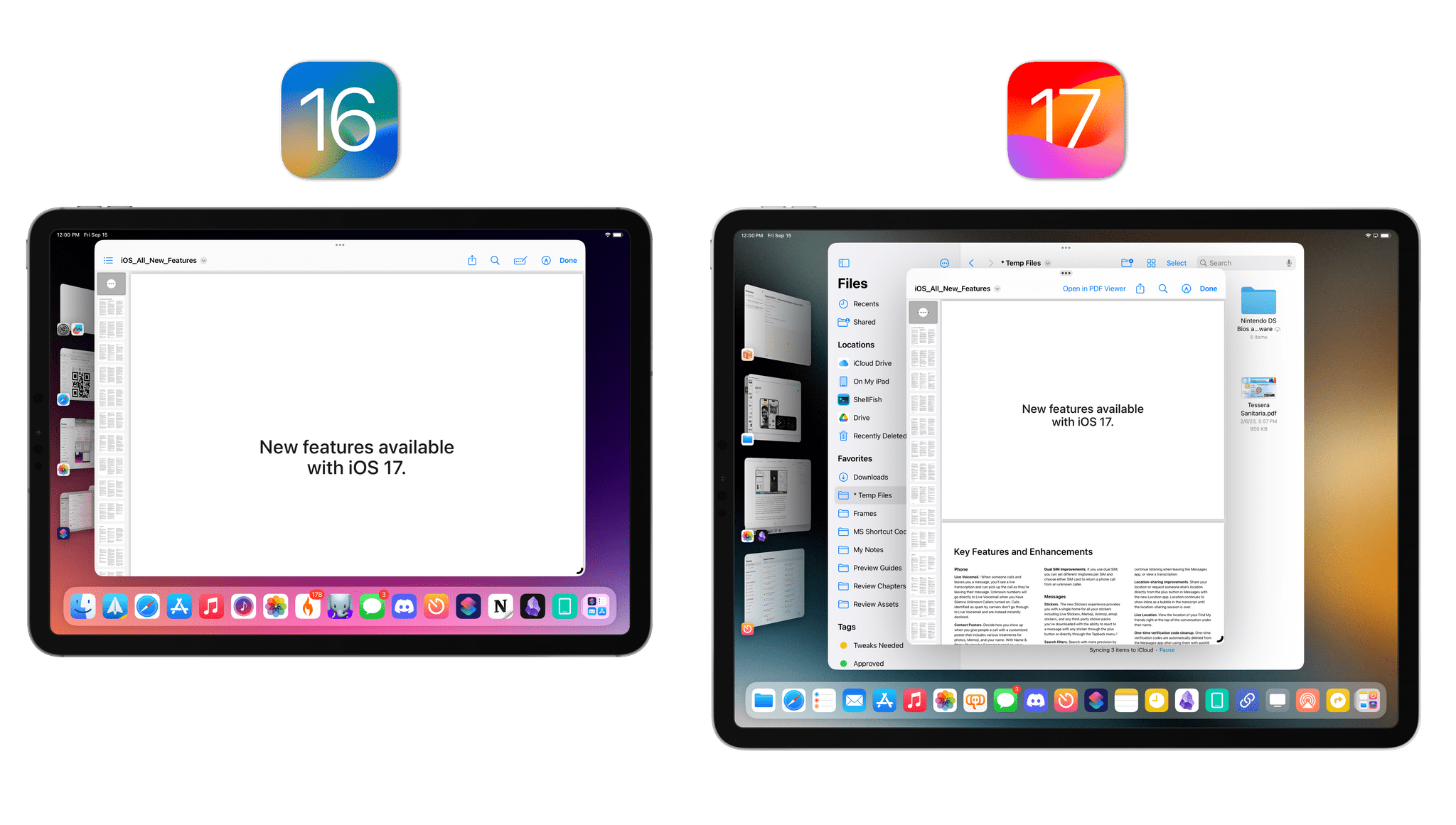 Before iPadOS 17, document previews in Files would always open in full-screen in the current window. Now, they open as new windows by default.