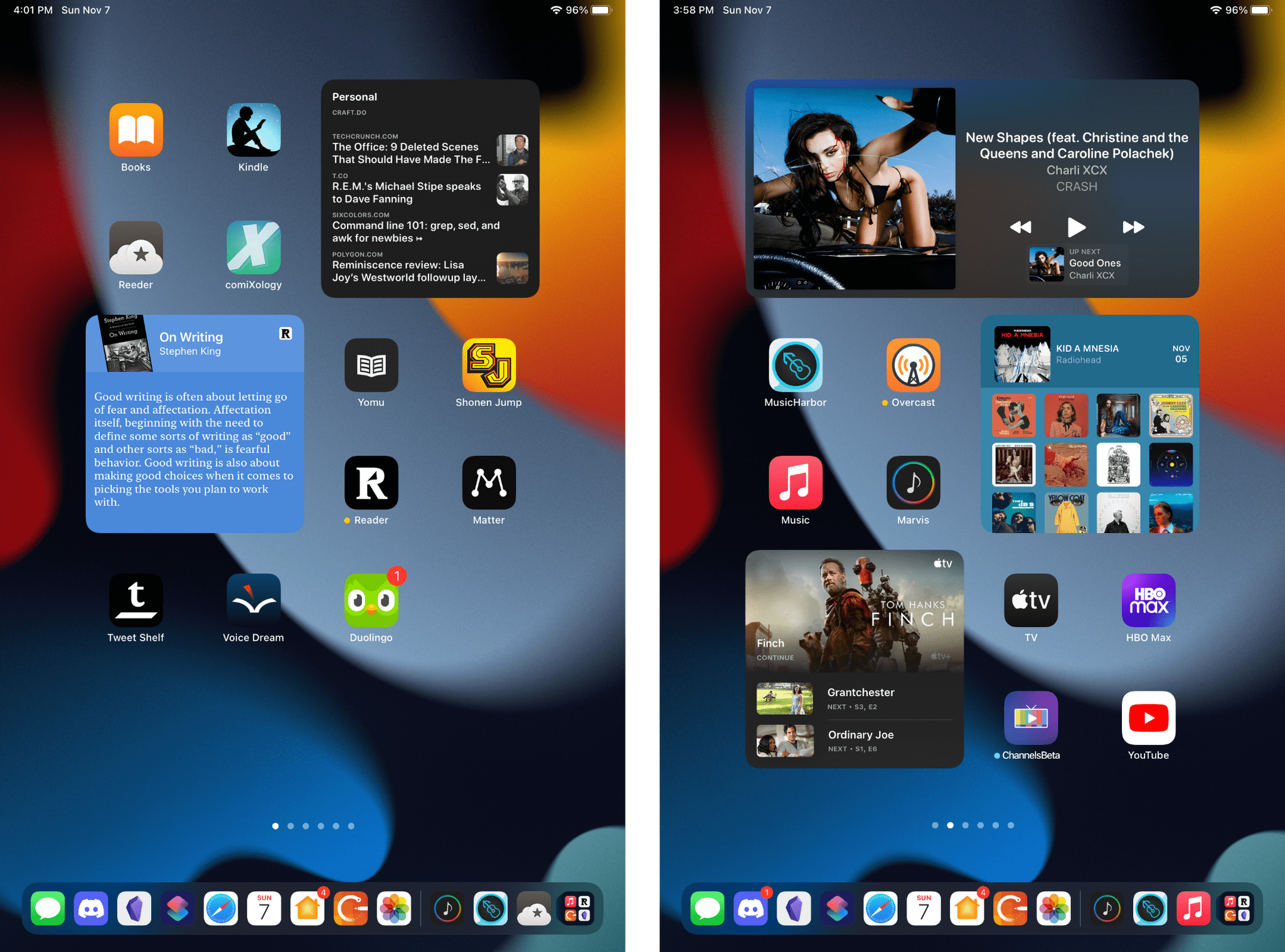 Our iPad mini Home Screen Setups