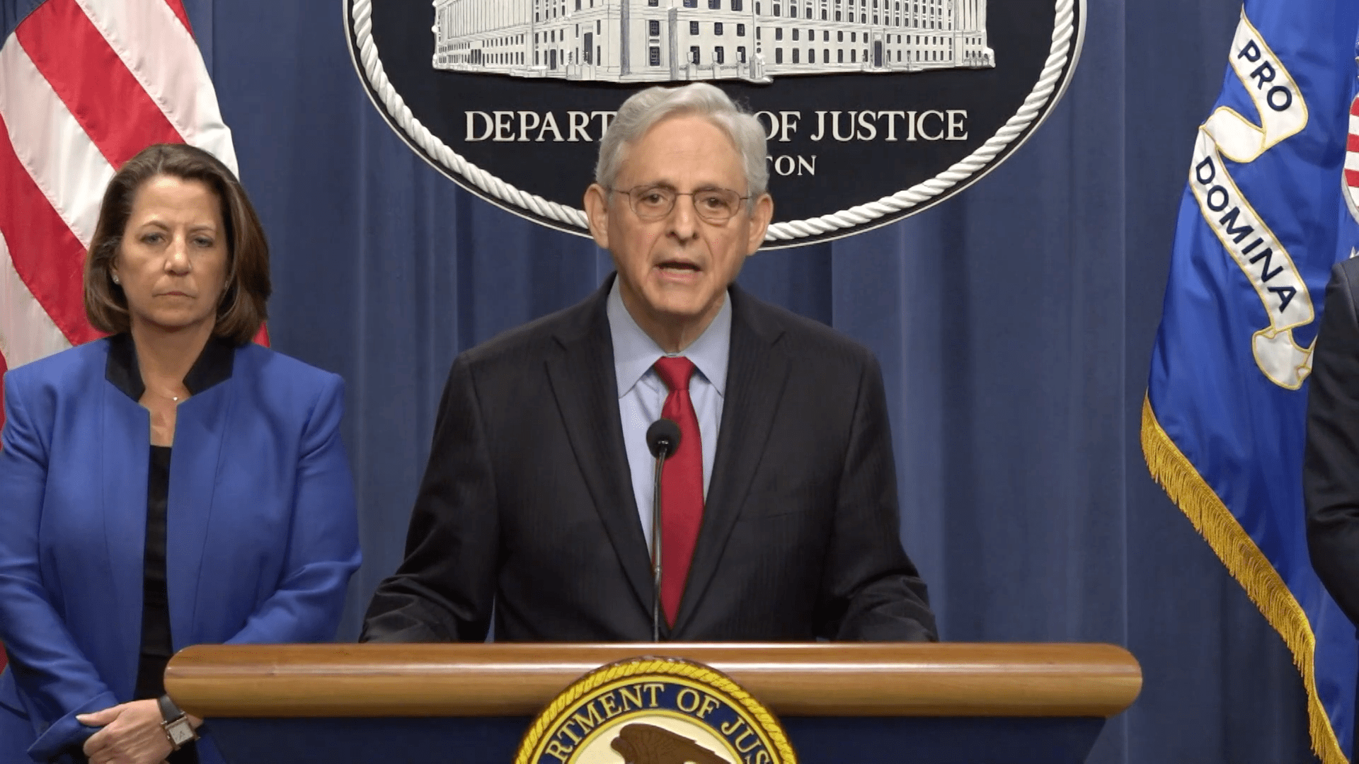 Merrick Garland: "There's a law for that." Source: U.S. Dept. of Justice.