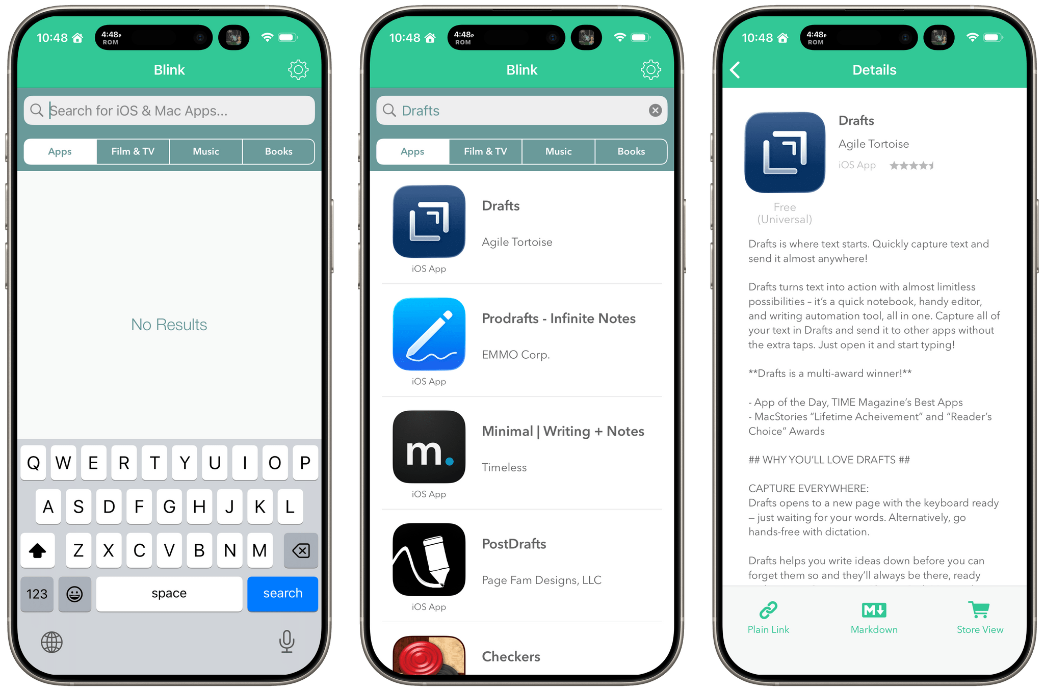 Blink from 2017 running on a modern iPhone.