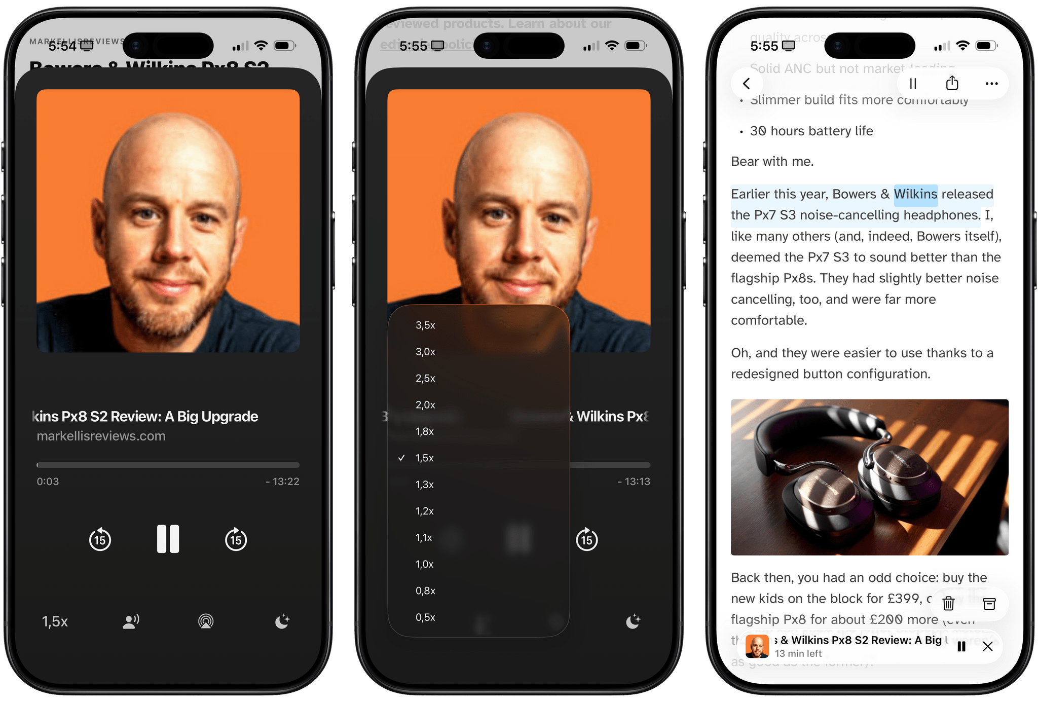 Listening to an article in Matter.