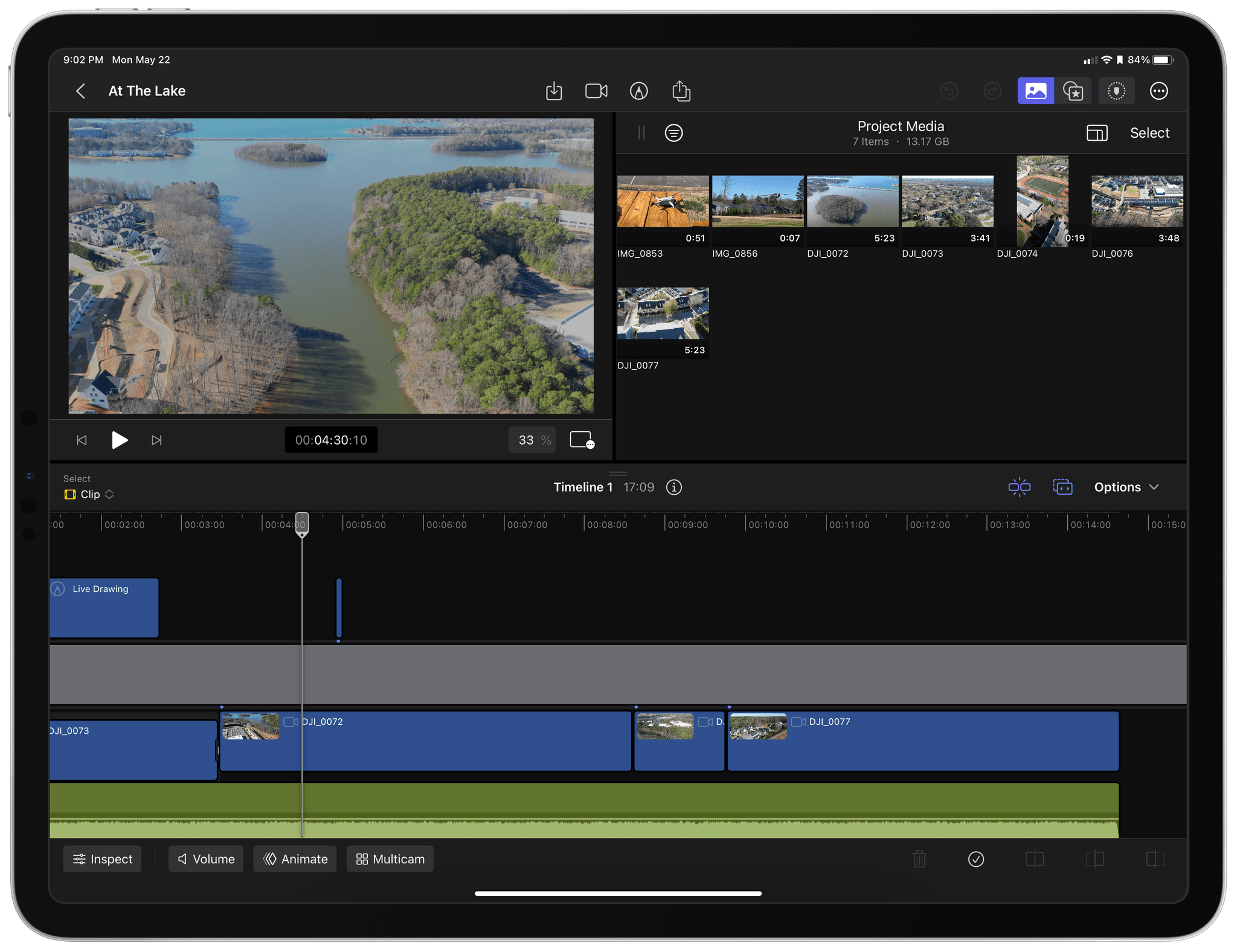 My early experiments with Final Cut Pro for iPad with some drone footage I took in December.
