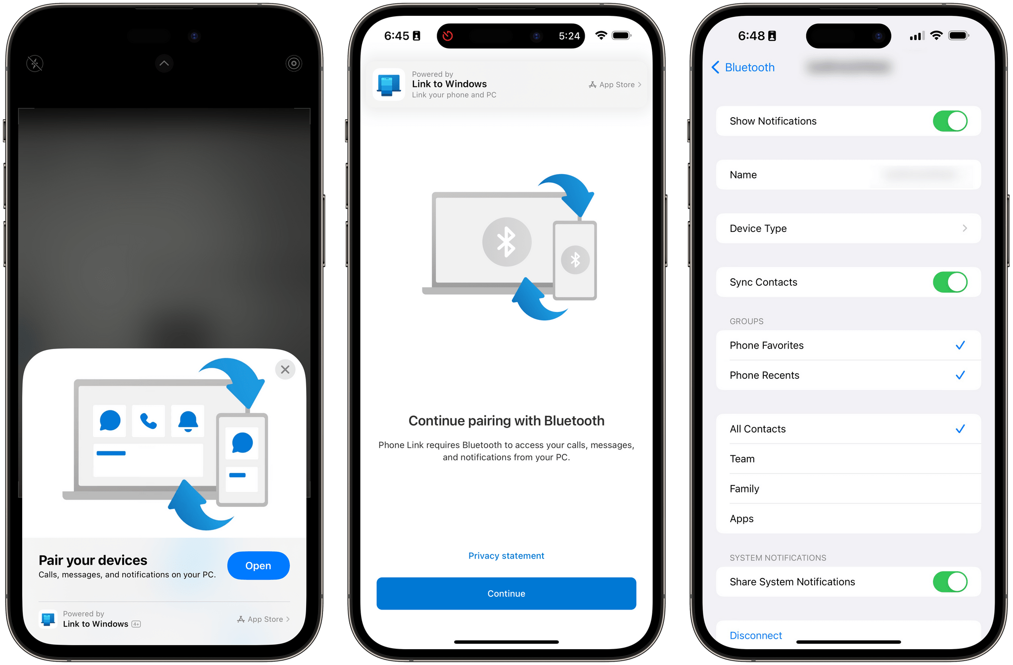 Using ‘Phone Link’ Between iOS and Windows for iPhone Notifications and iMessage