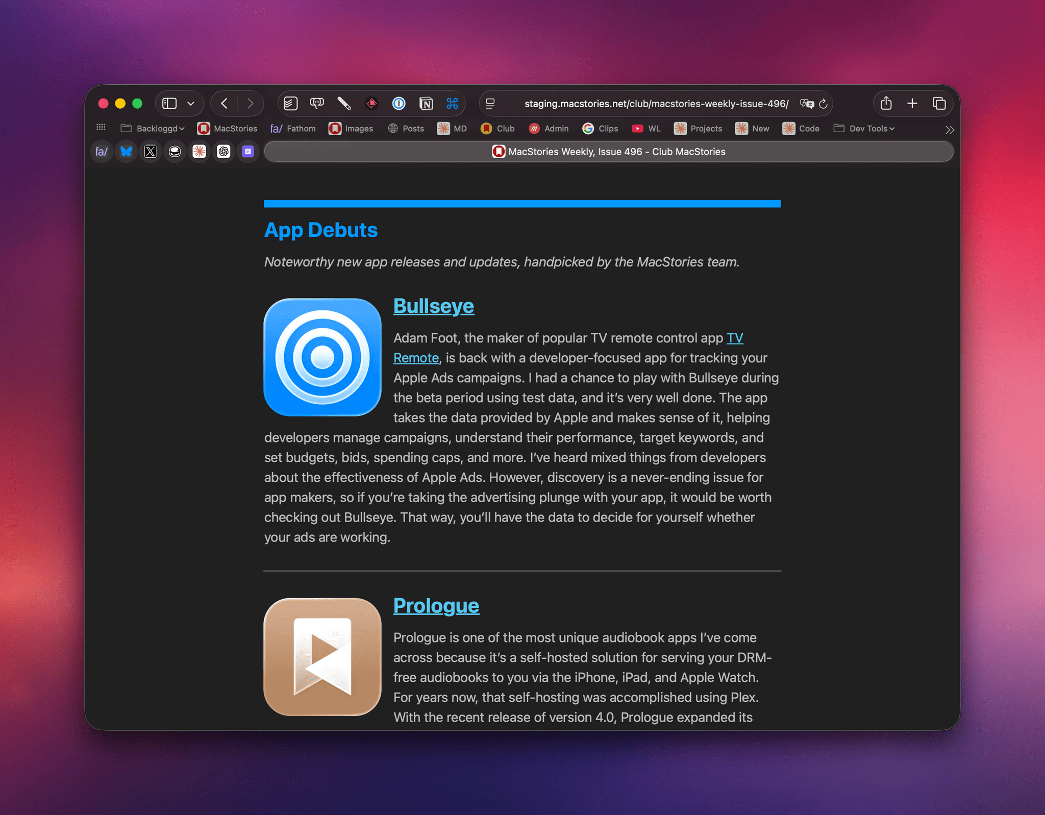 You&rsquo;ll now be able to read MacStories Weekly directly on, well, MacStories &ndash; plus, of course, email and RSS.