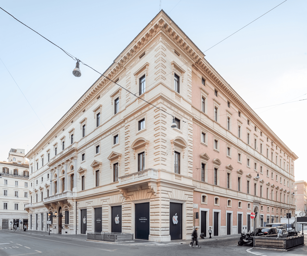 Apple Prepares to Open Its Latest Flagship Store in Rome's Historic Via