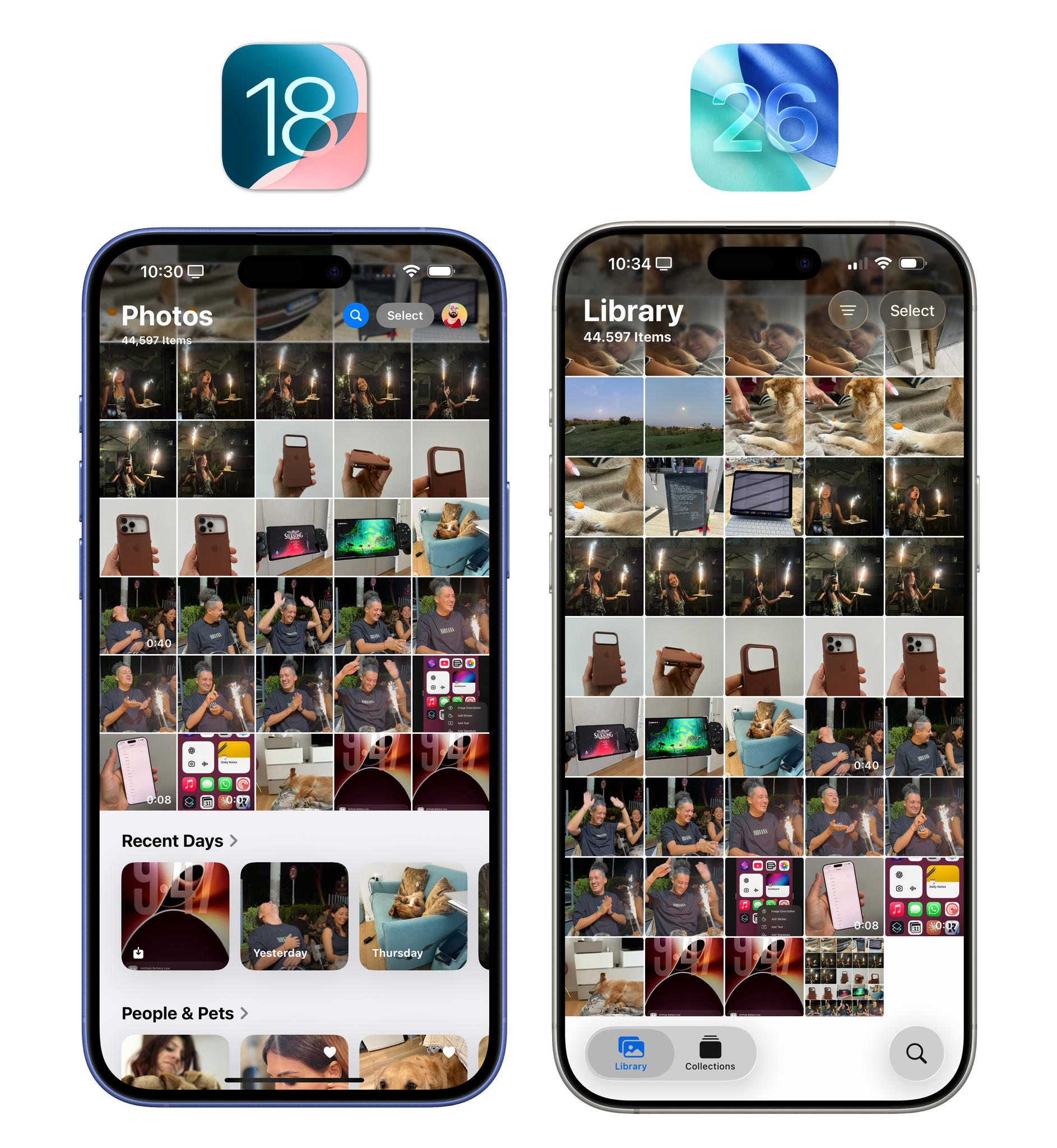 The re-redesigned Photos app in iOS 26.