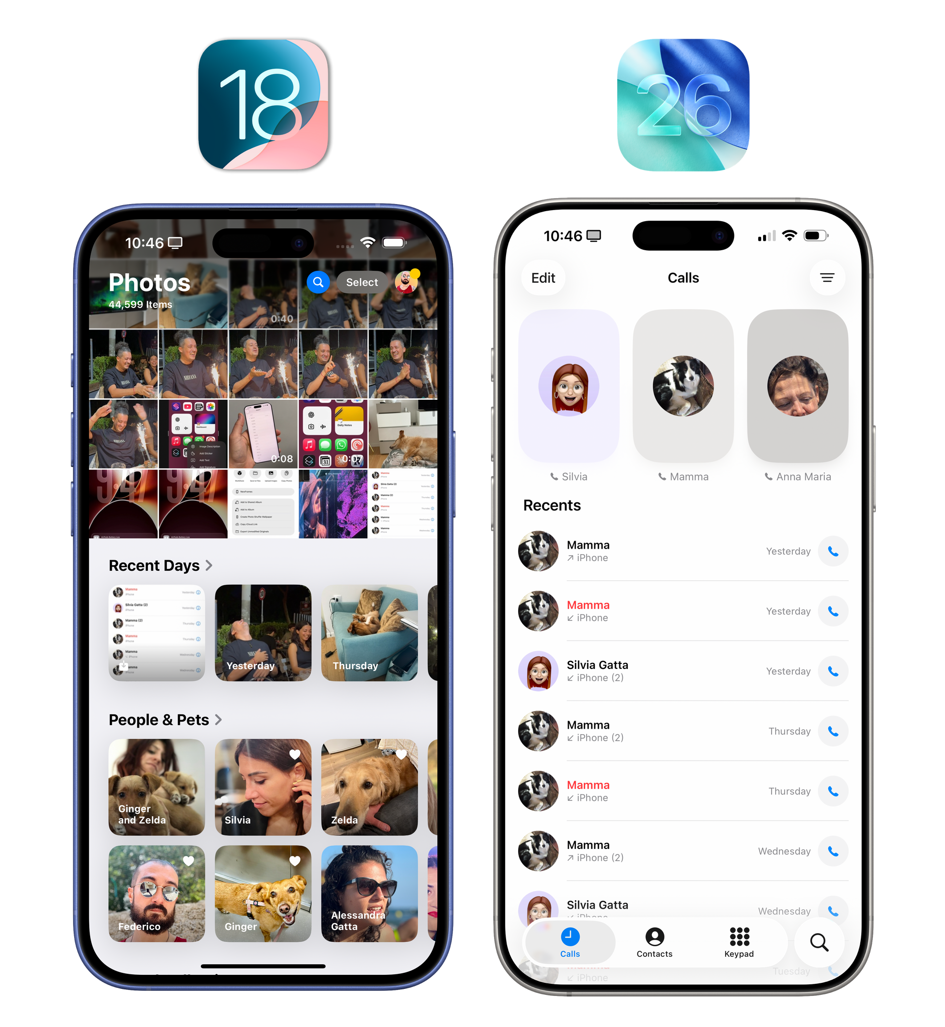 Two takes on a unified layout, a year apart.