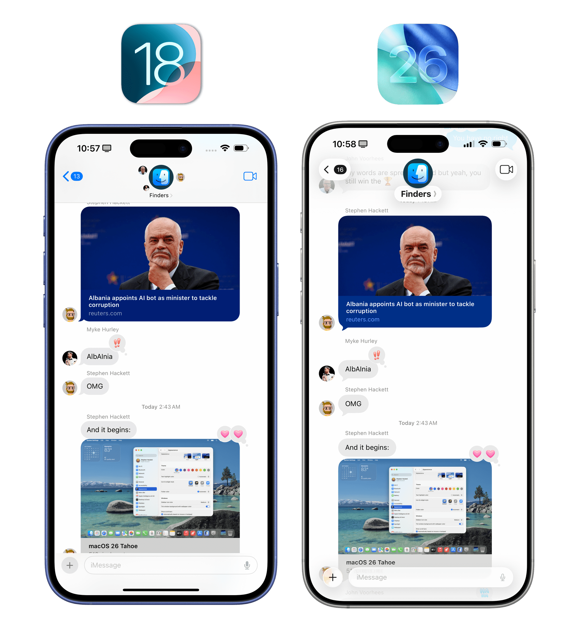 Without a fixed title bar, iOS 26’s scroll edge effect helps making apps feel more spacious, showing more content at once.