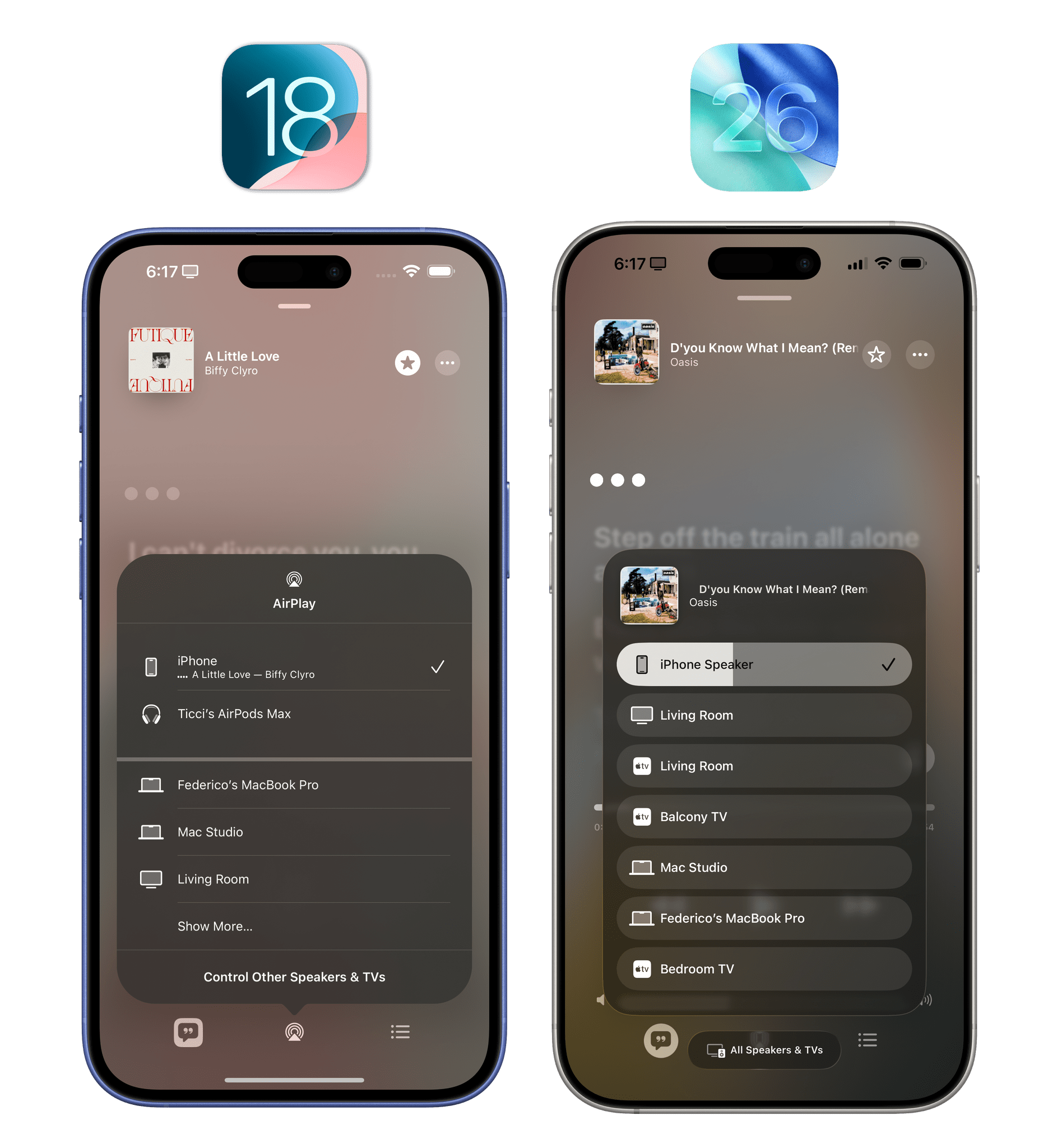 The new AirPlay picker.