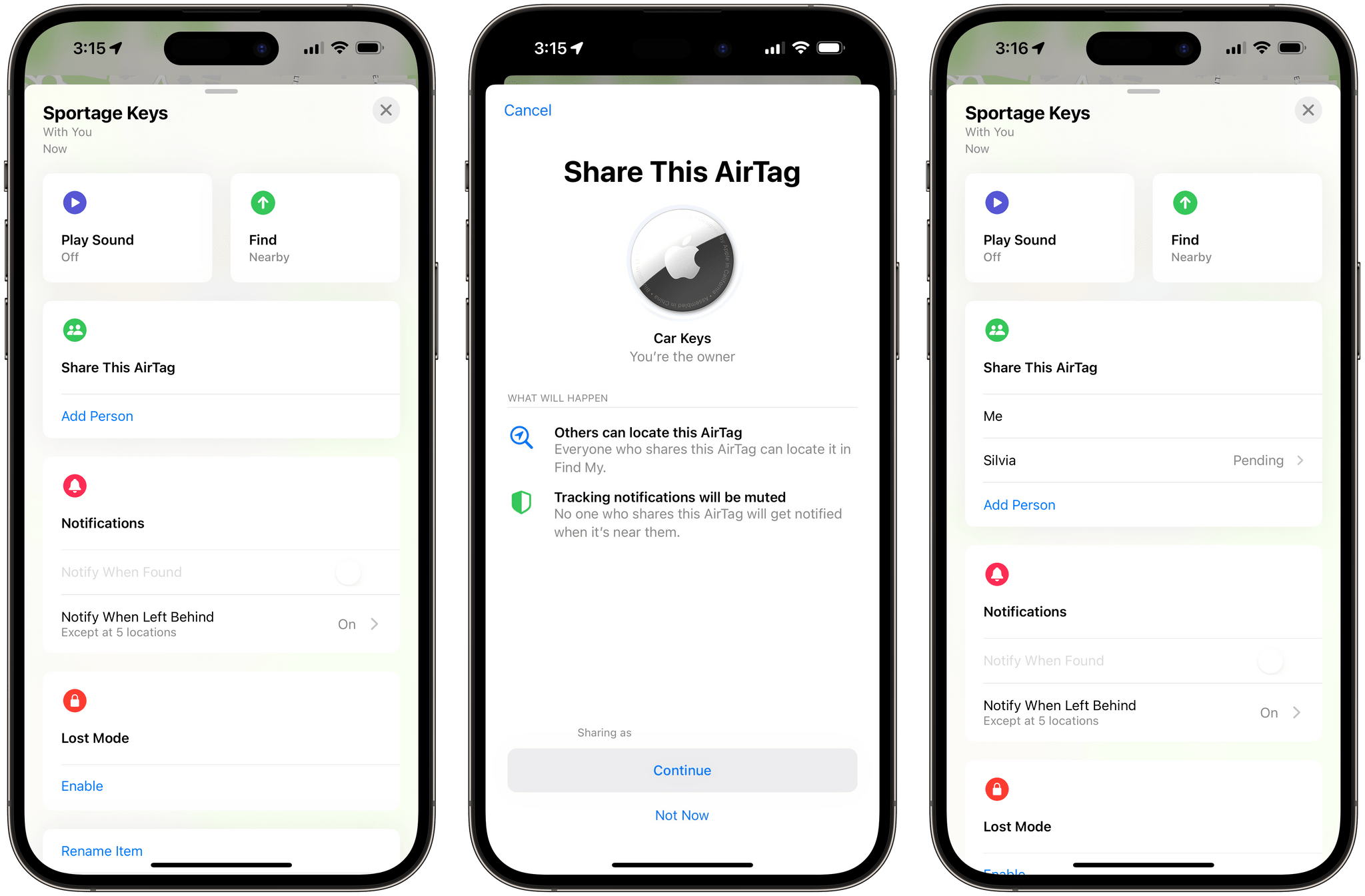 How to share AirTag in iOS 17