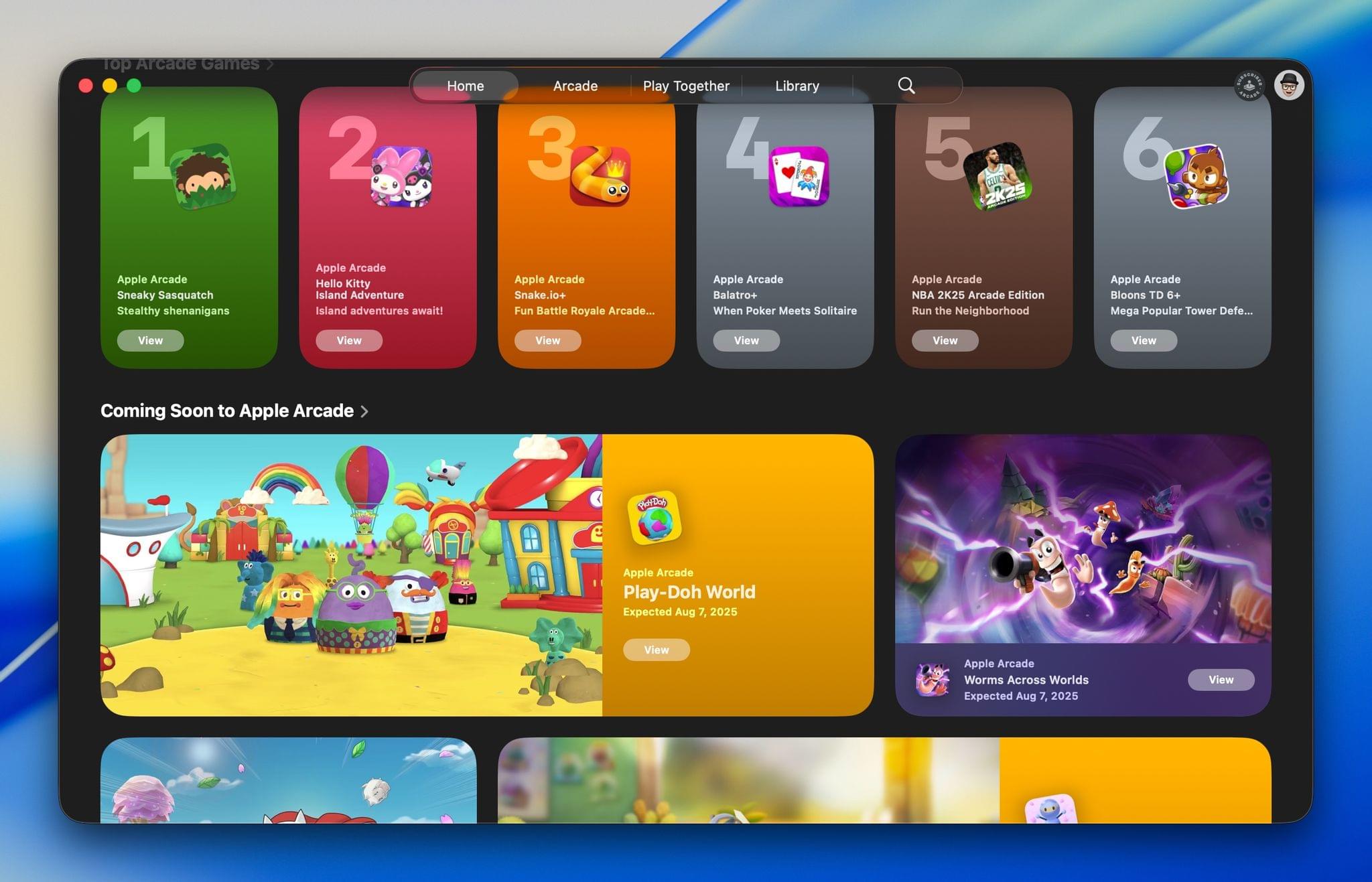 The Liquid Glass effect in apps like Games is much closer to iOS and iPadOS than it is to Finder and many other Mac apps.