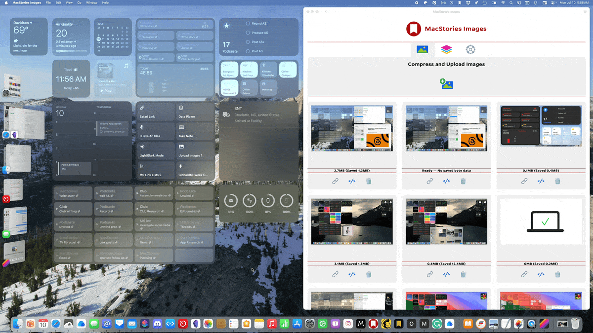 Desktop widgets work especially well with Stage Manager.