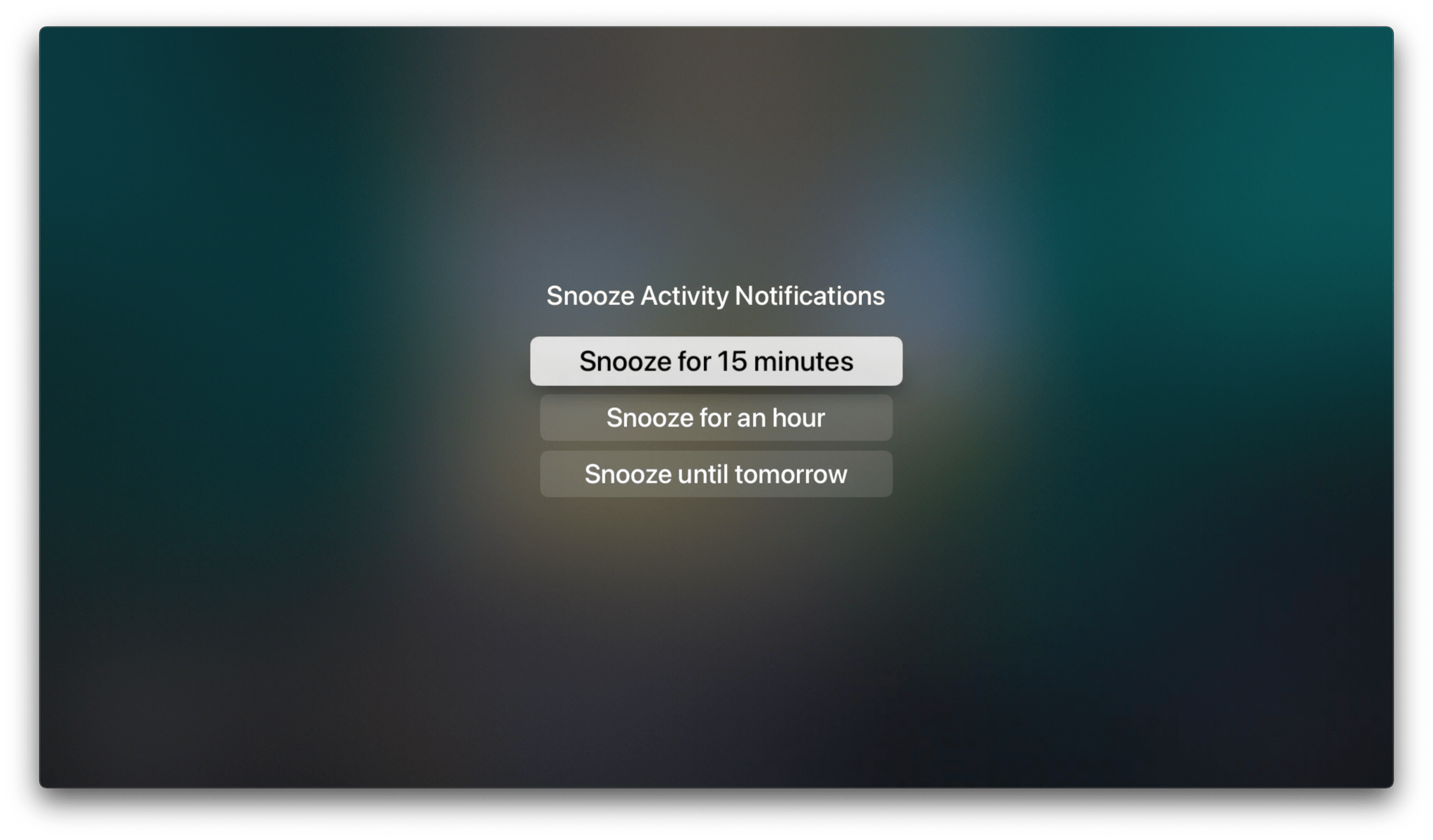 You can snooze tvOS camera notifications if you expand one first.