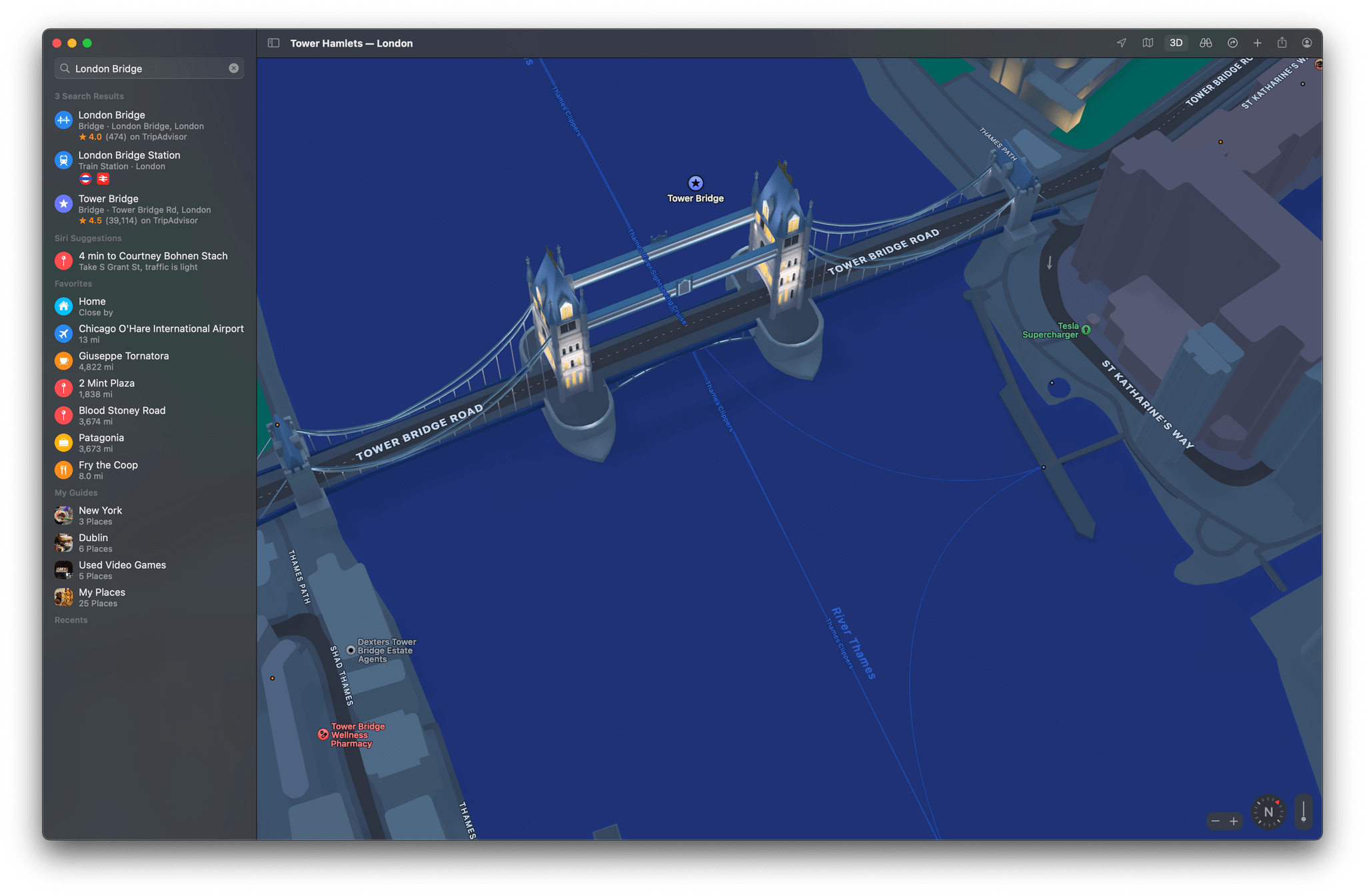 London and other new cities have been added to the lineup of 3D models in Maps.