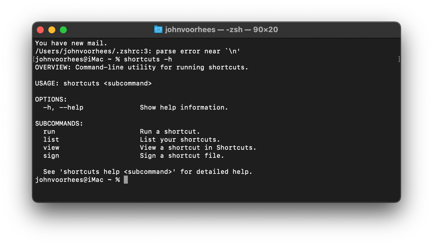 Shortcuts has been integrated into the Terminal too.