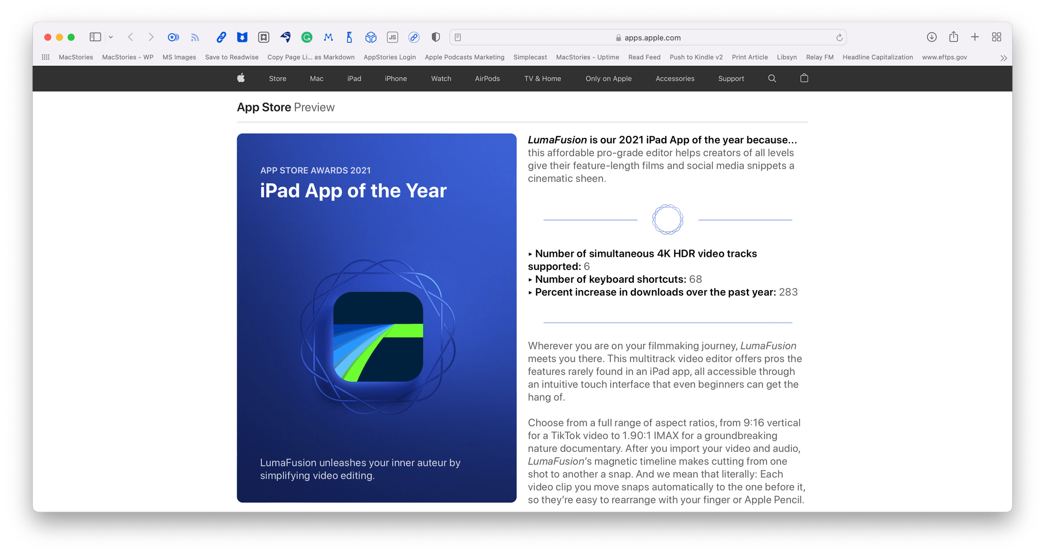 Apple Names the 2021 App of the Year Award Winners - MacStories