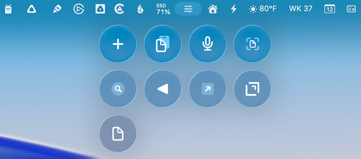 A Drafts control panel.