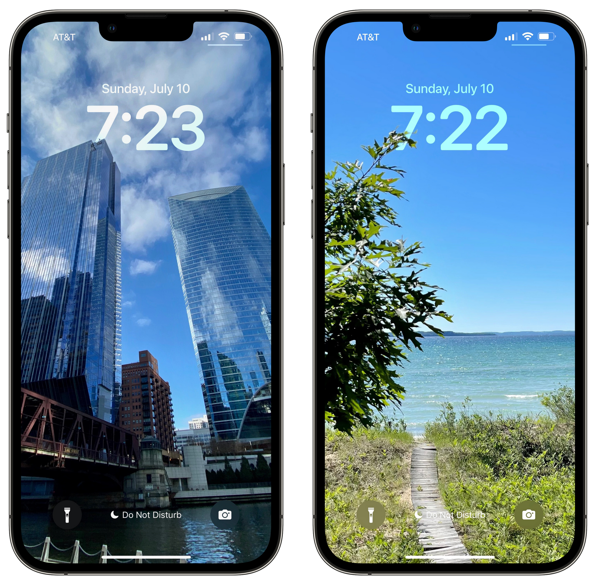 Lock Screens with the depth effect enabled. You can see how iOS 16 was able to isolate the subject in these non-portrait photos and create a neat visual effect with the clock.