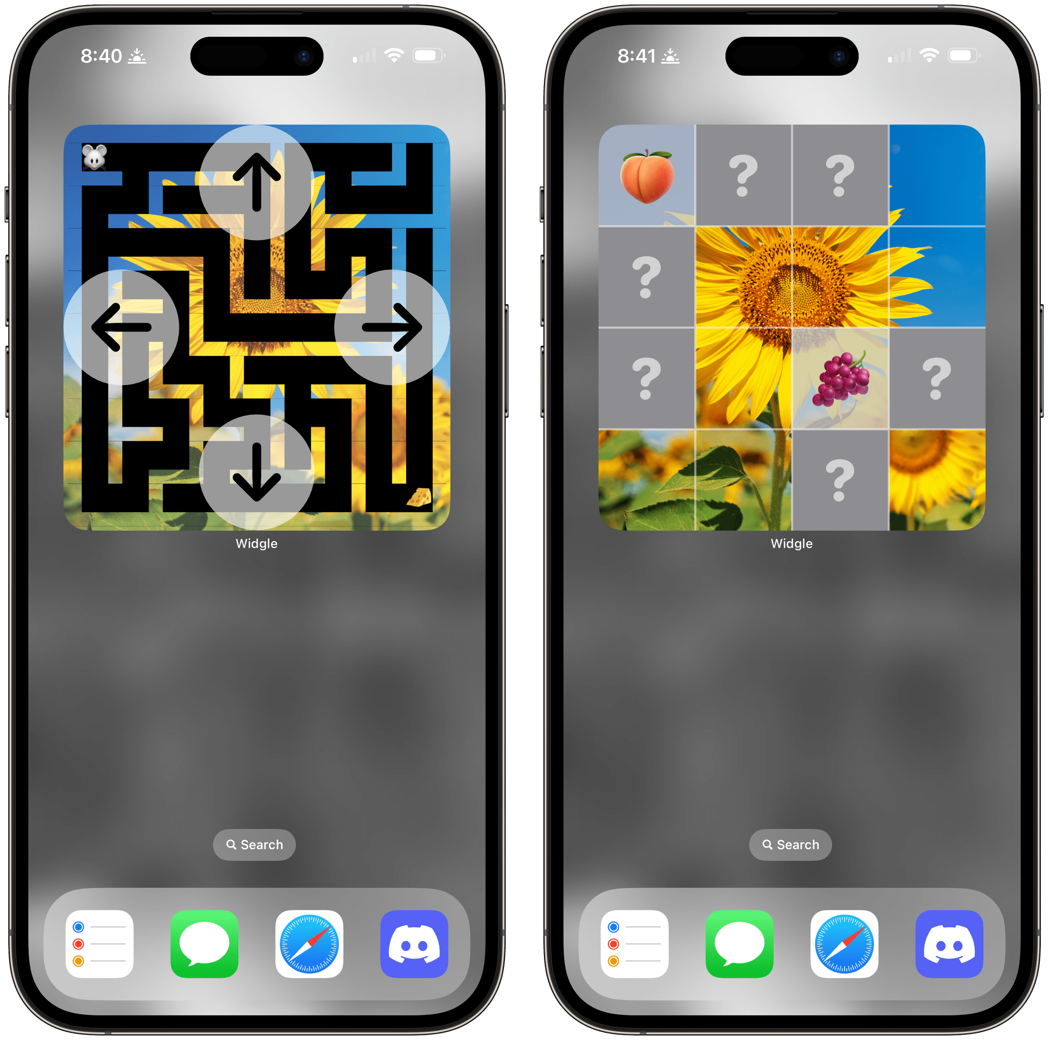 Maze Master (left) and Match Up (right).