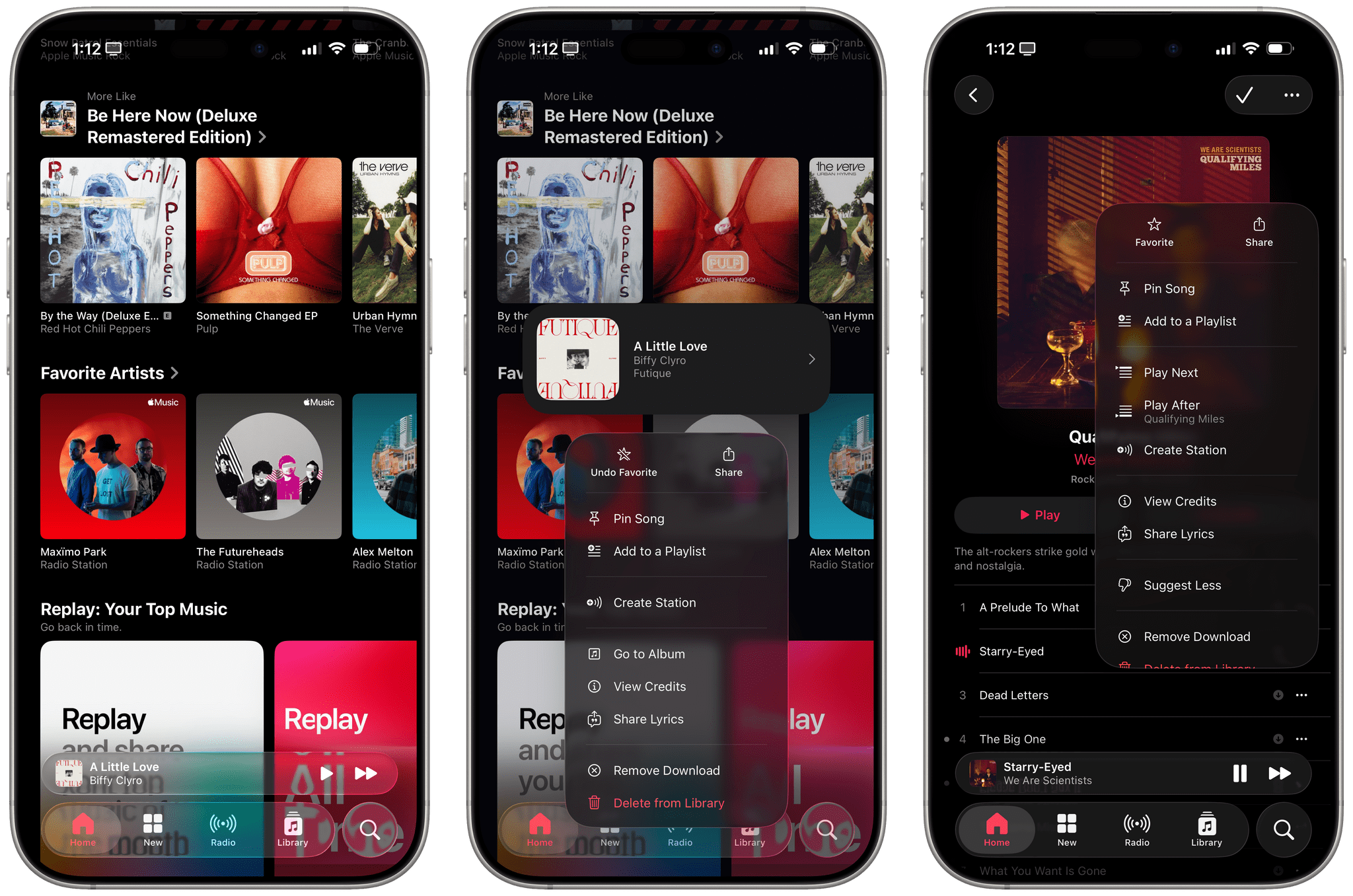 Dark, tinted Liquid Glass.