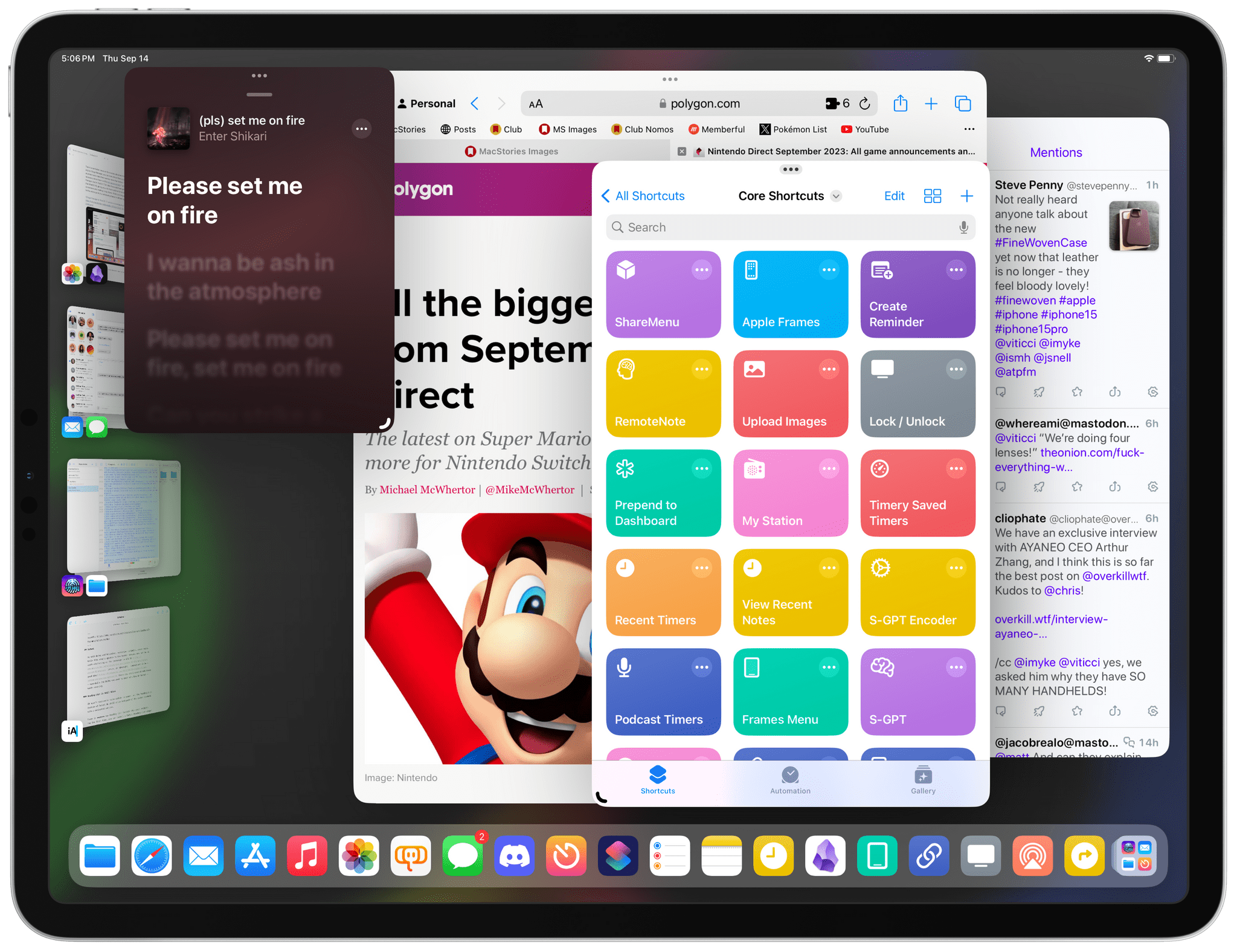Stage Manager in iPadOS 17 can be an overlapping fest, if you want to.