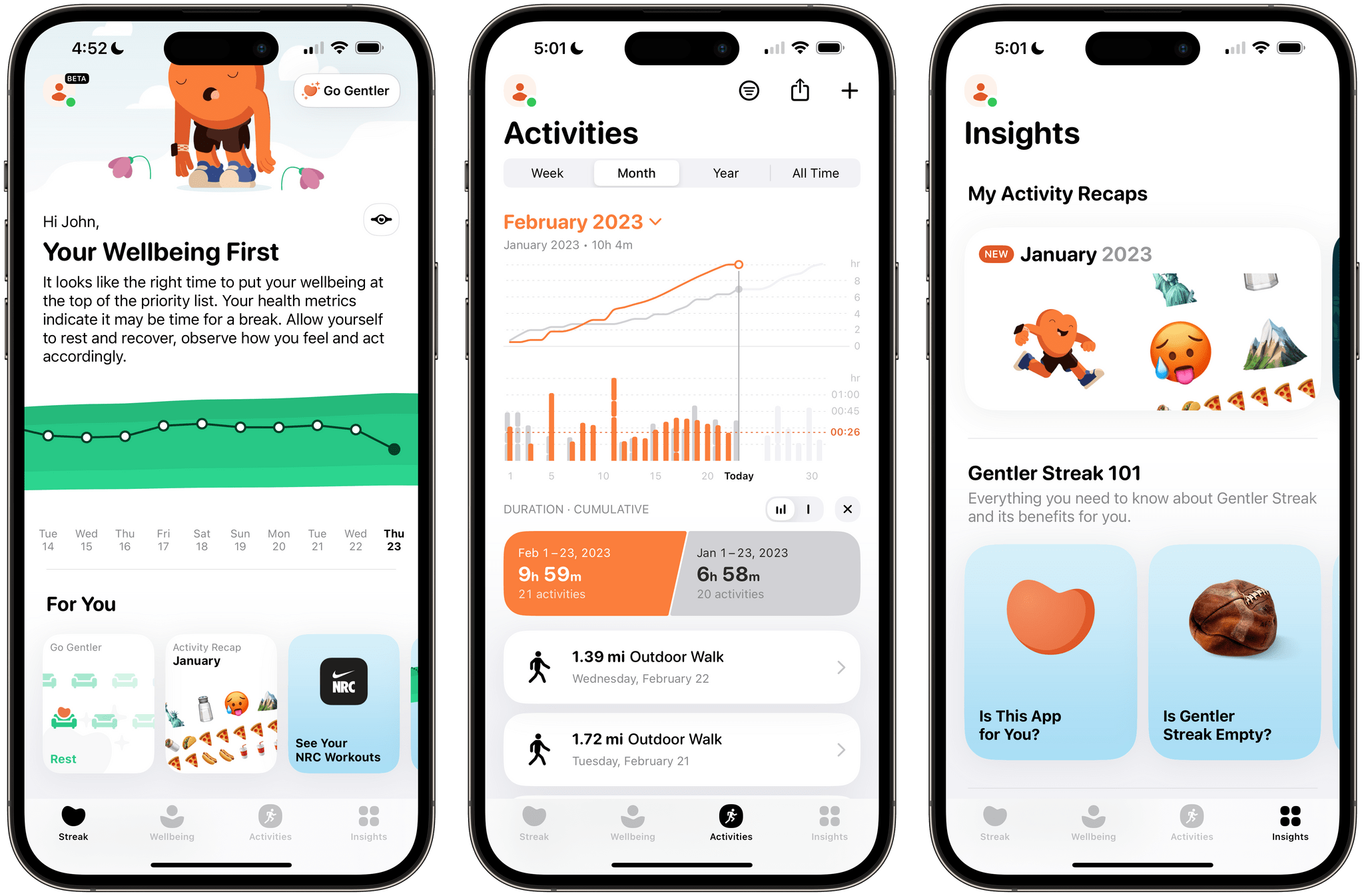 Fitness App Gentler Streak Adds Wellness Tracking