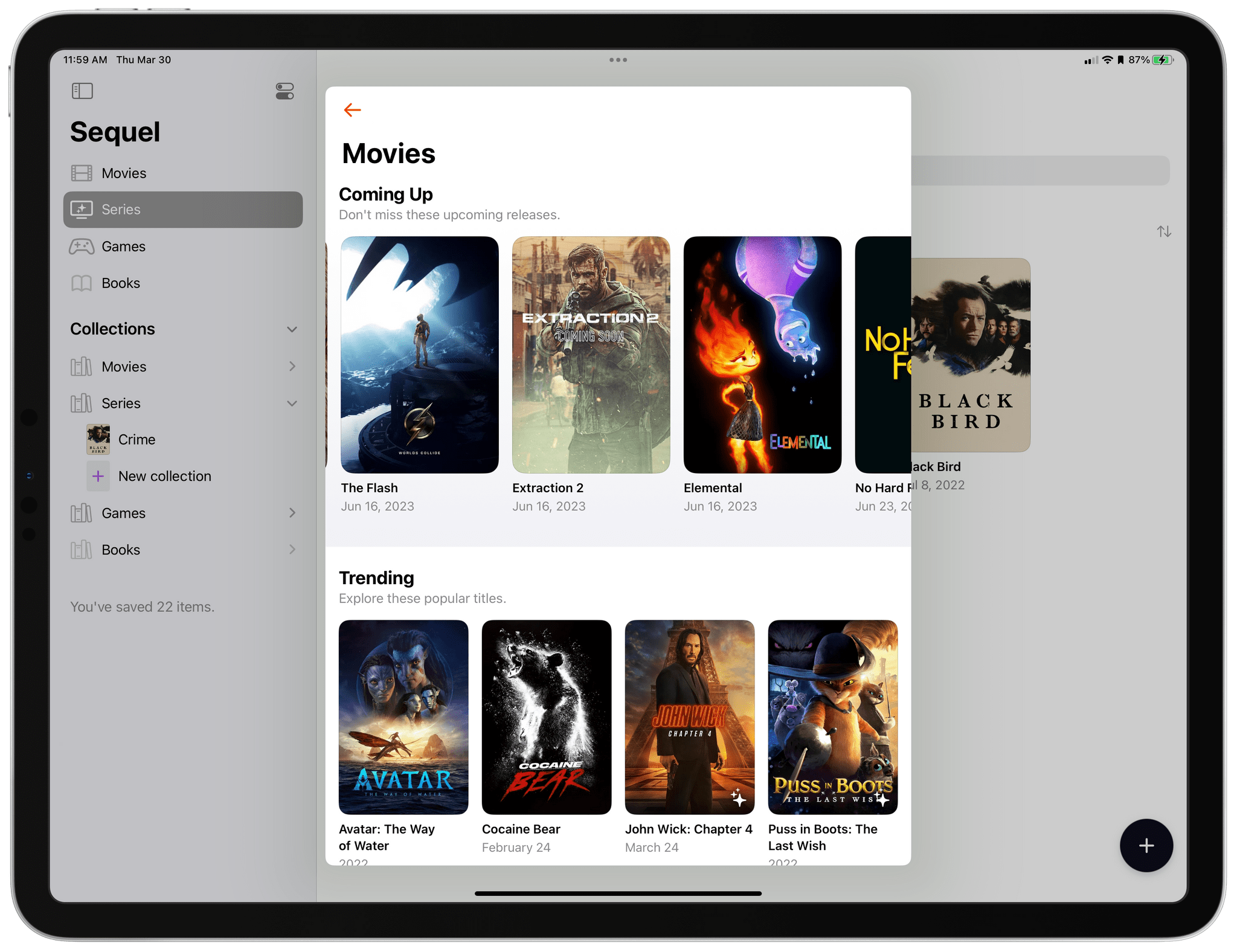Browsing the Movies category.