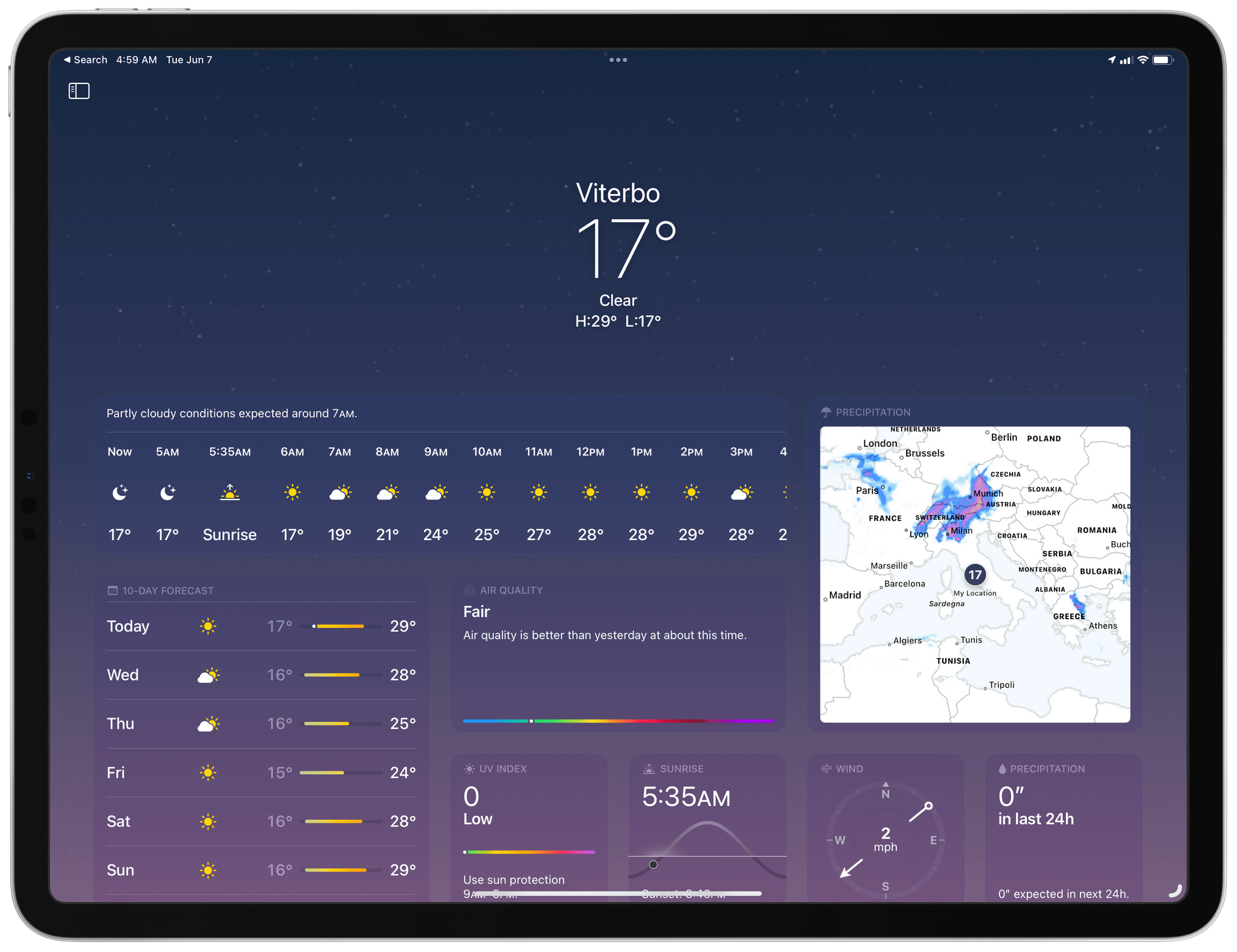 Weather for iPad.