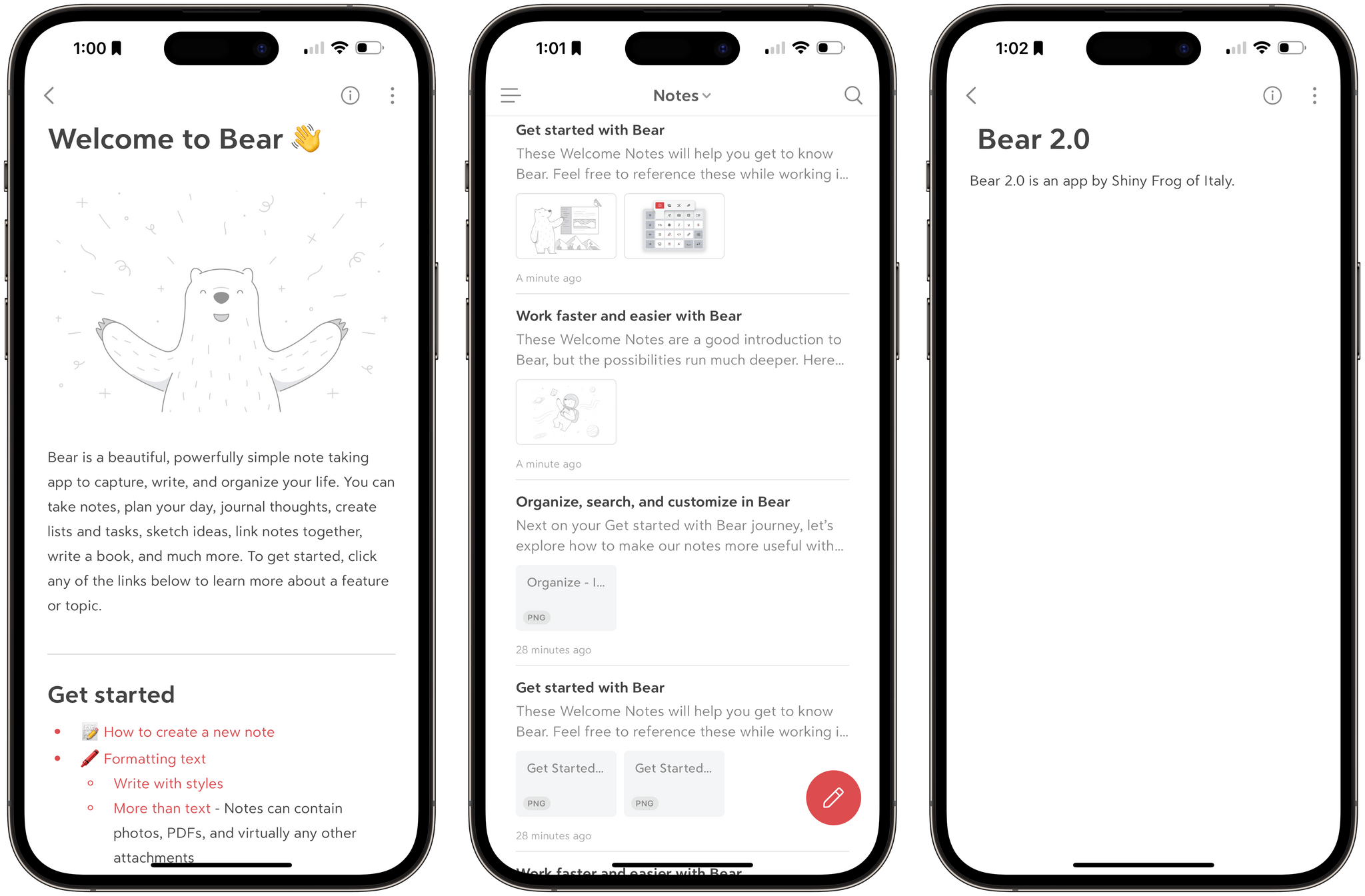 Bear note-taking app