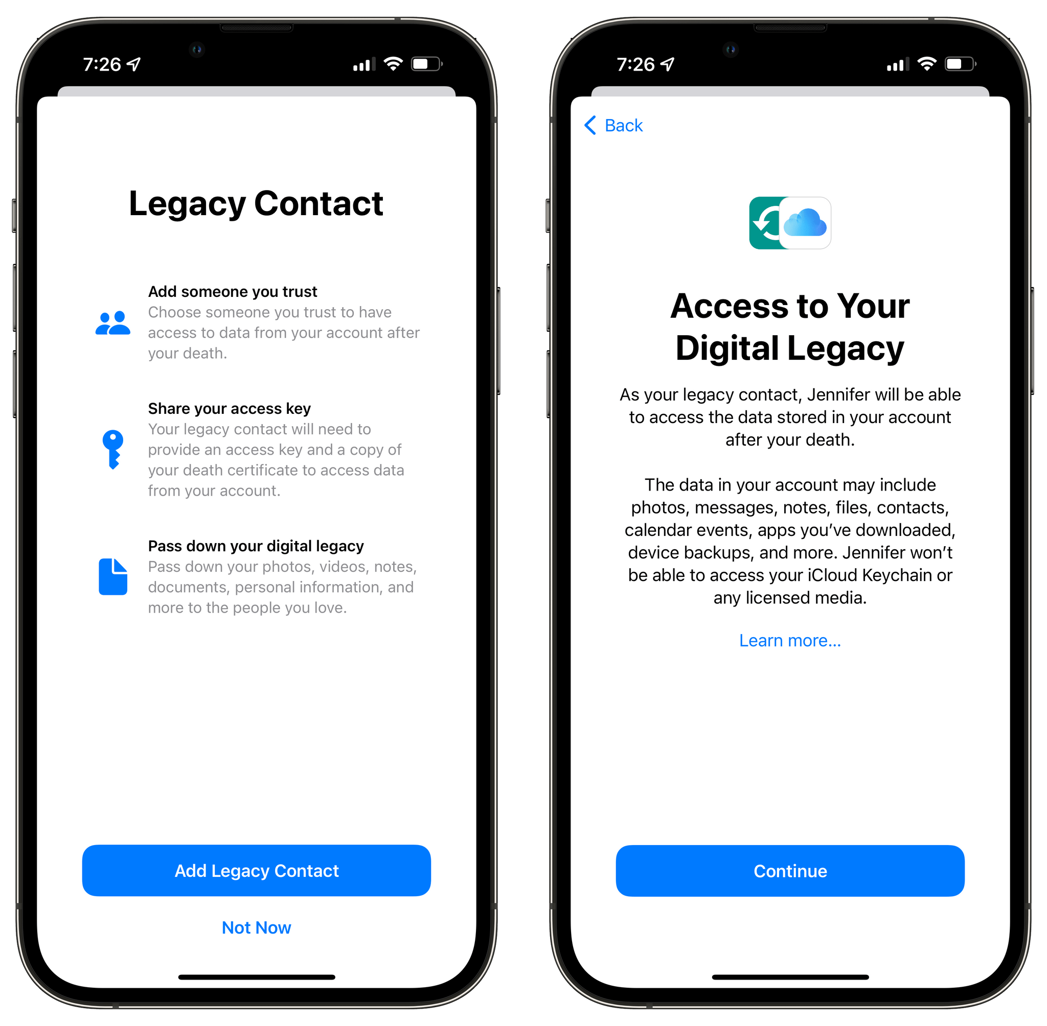 Legacy Contact.