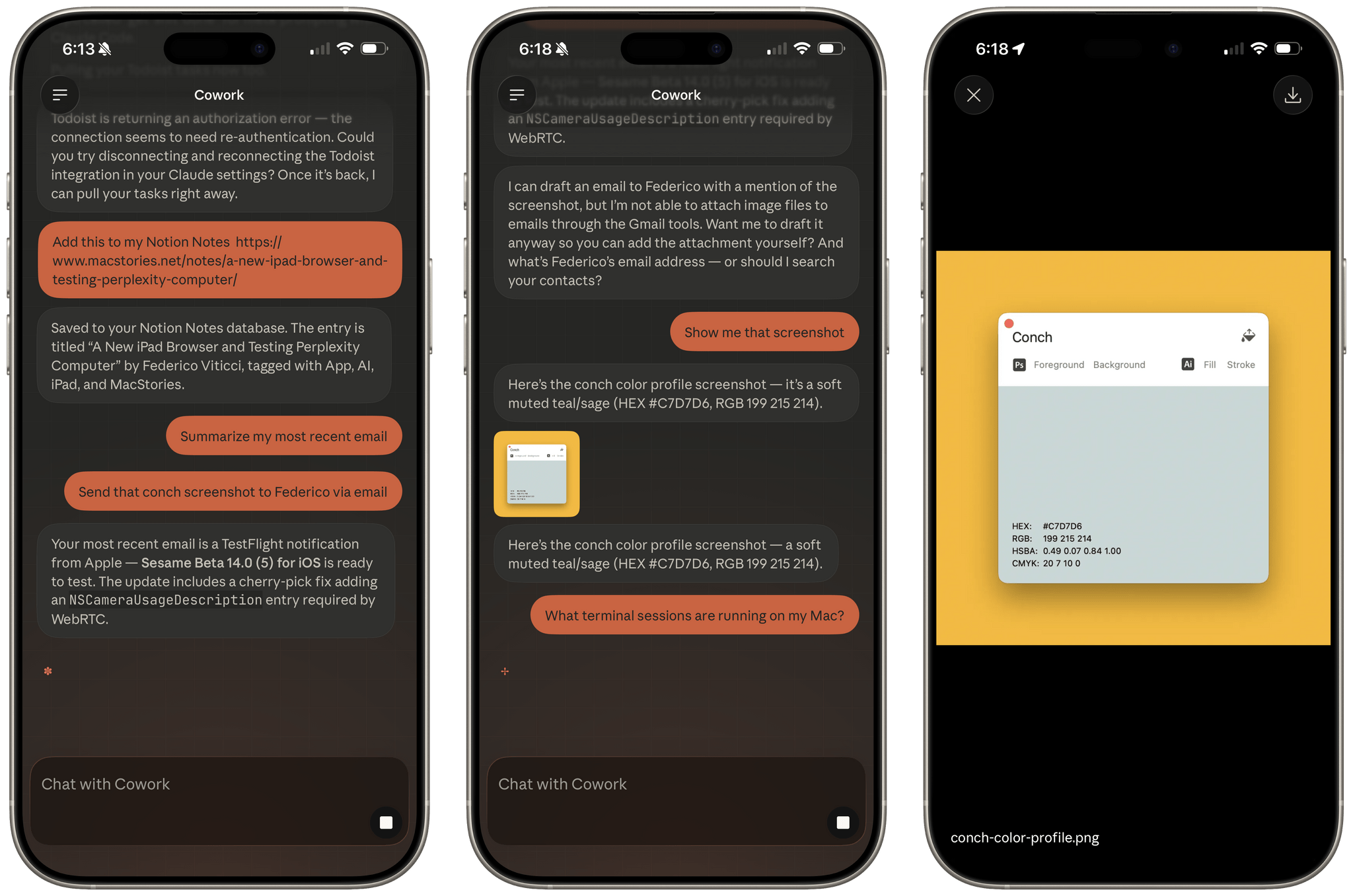 Ultimately, summarizing and finding data on my Mac worked well, but sharing from Claude didn't work.