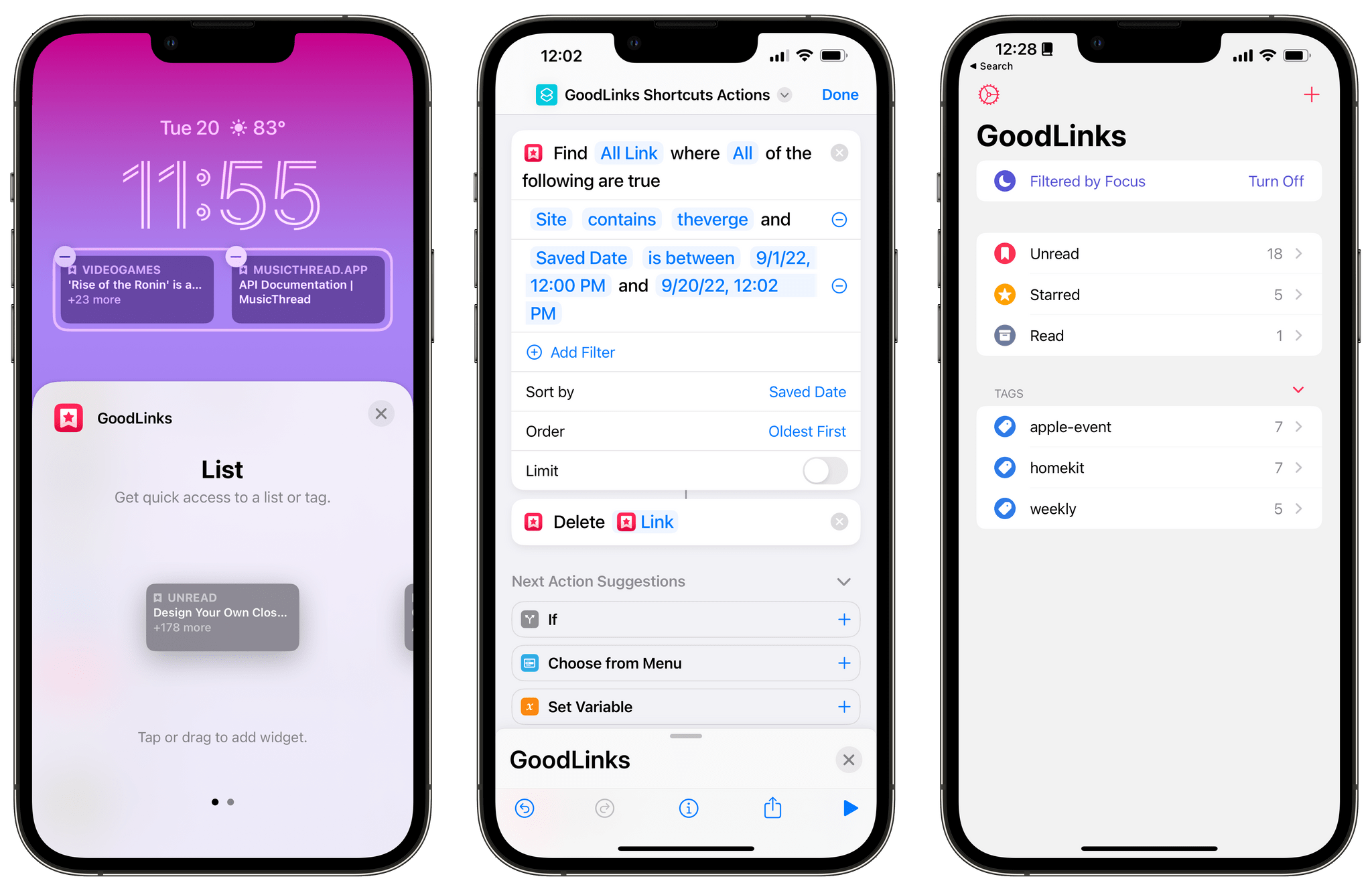 photo of GoodLinks 1.7: New iOS 16 Shortcuts Actions, Focus Filter Support, Lock Screen Widgets, and More image