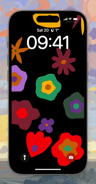 The Unity Bloom wallpaper animates when you unlock your iPhone.