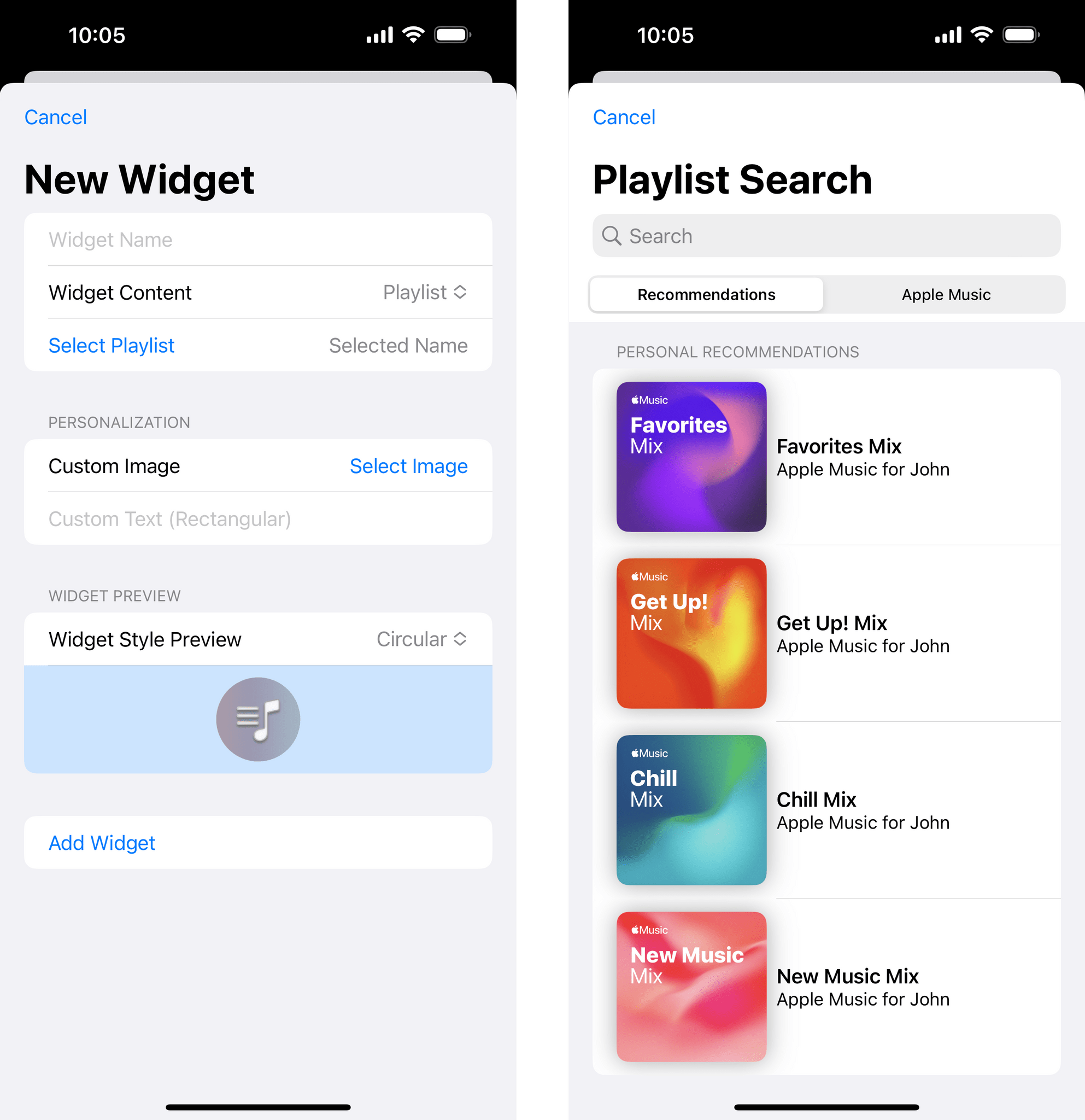 Setting up a LockPod widget.