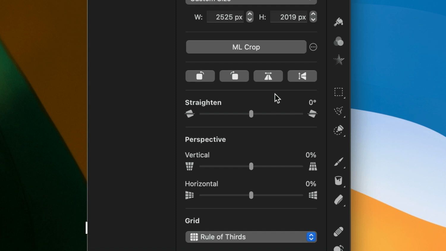 pixelmator pro chnage grid size