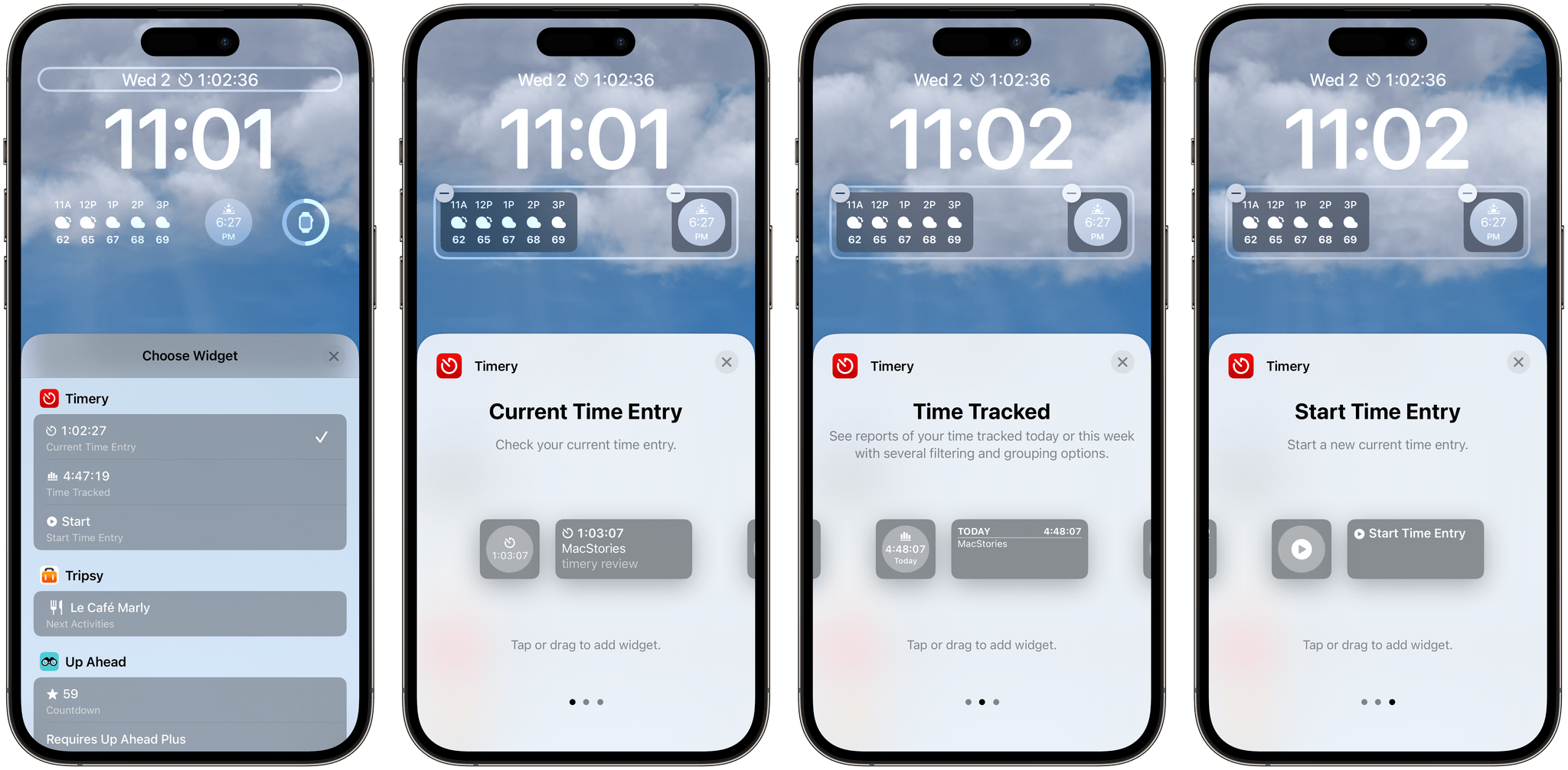 Timery's new Lock Screen widgets.