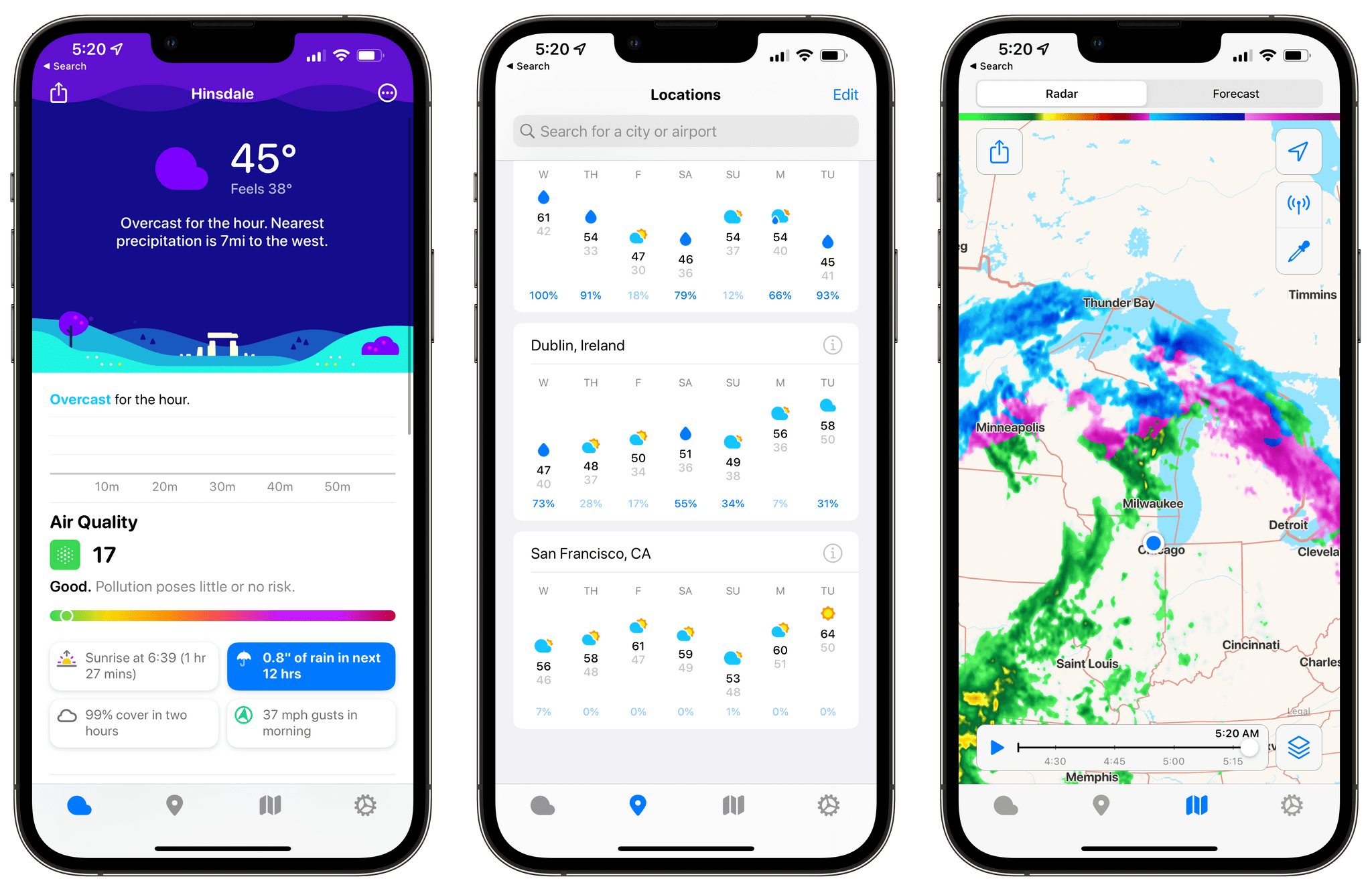 carrot weather iphone change location