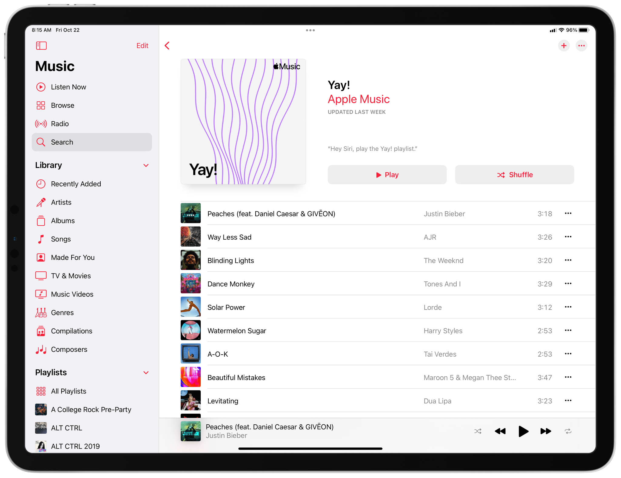 Anyone with an Apple Music subscription can play the new mood and activity playlists in the Music app.